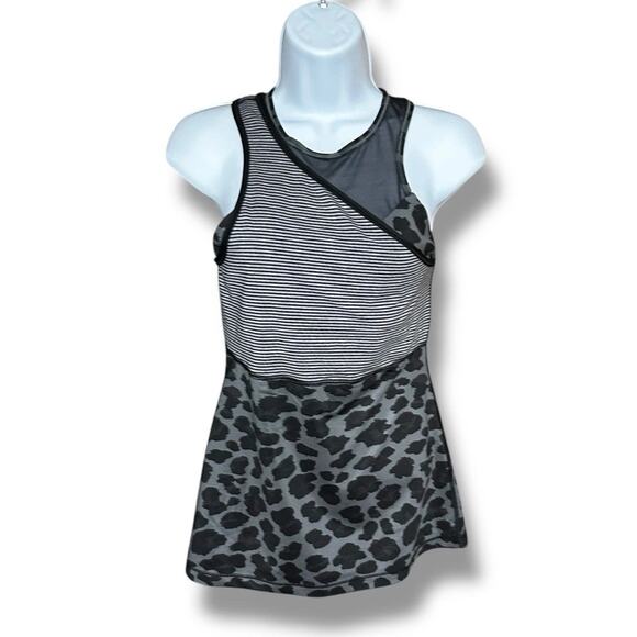 Lululemon Meshed Up Shoulder Tank Sports Bra Combo Slate Gray Activewear ~6 - Picture 1 of 6